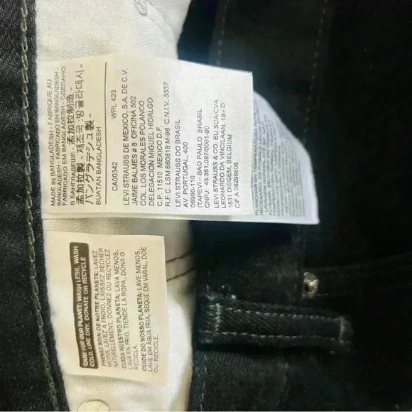 505 LEVIS MENS BLACK JEANS SIZE 38W 29 L great condition - Picture 6 of 7